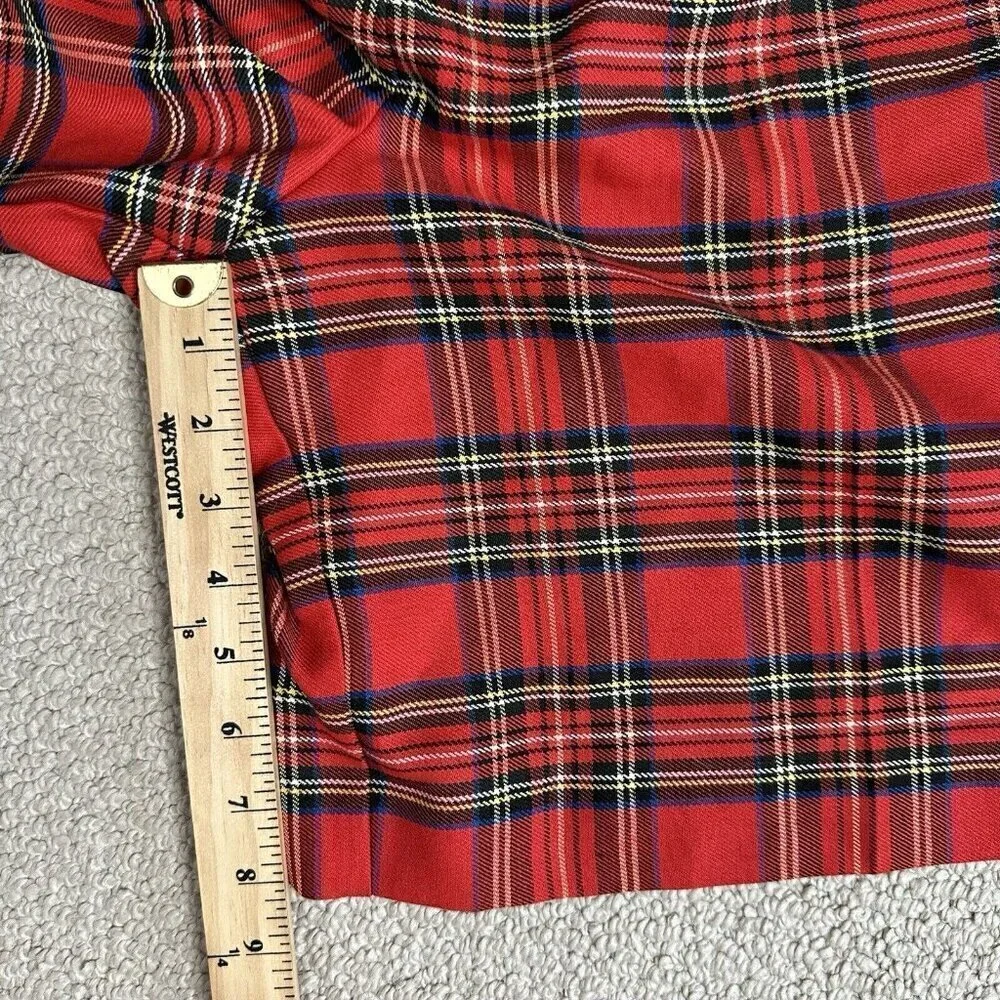 Vintage Tartan Plaid‎ Red Shorts Size 10